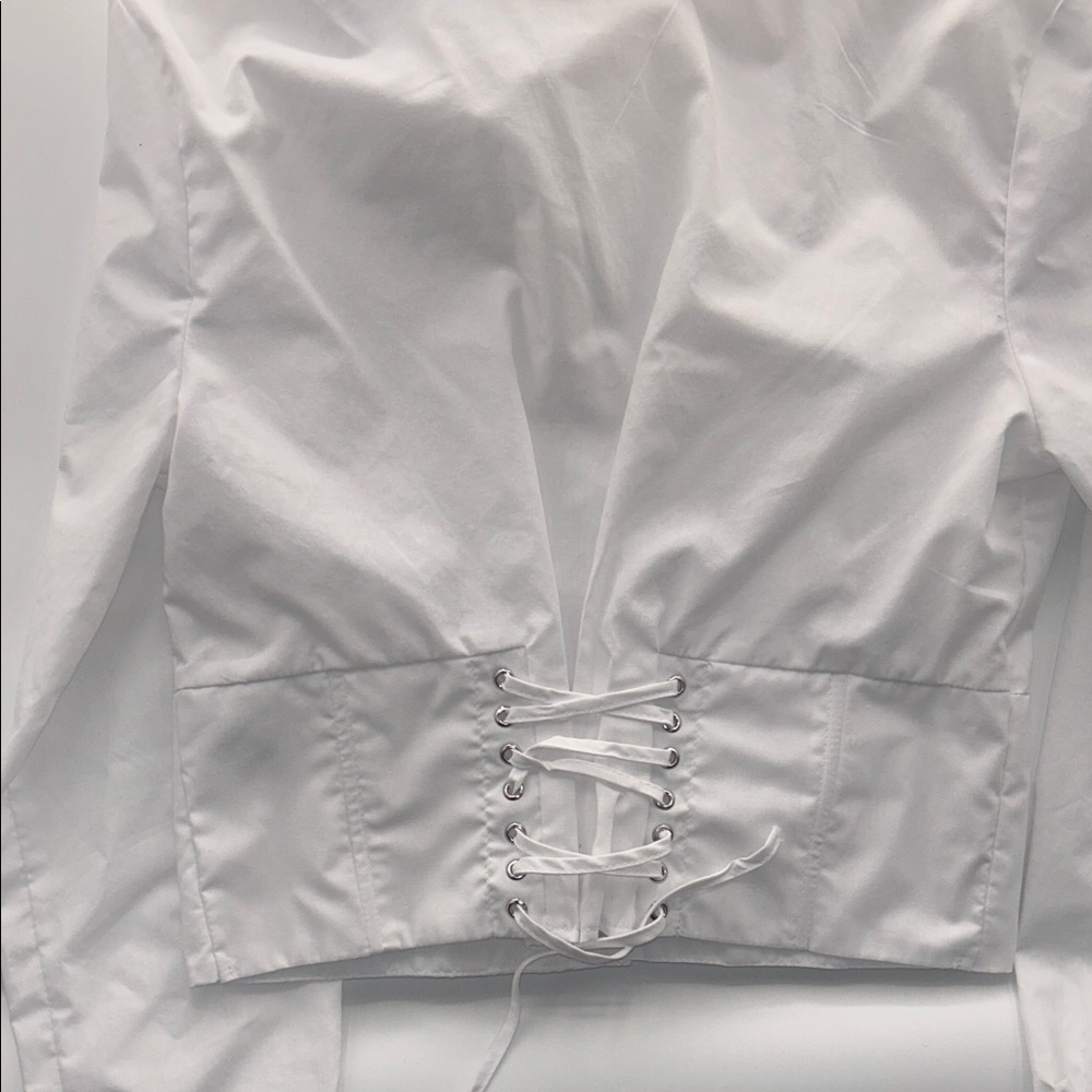 J for Justify Crisp White Button-Down Shirt - Picture 6 of 13